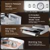 imageDual Boiler Espresso Machine with Grinder 20 Bar Espresso MachinesUse Milk Frother and Brew Coffee Machine Simultaneously Removable Water Tank Coffee Maker Cappuccino Latte 95oz Water TankStainless SteelSingle Boiler