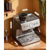 imageDual Boiler Espresso Machine with Grinder 20 Bar Espresso MachinesUse Milk Frother and Brew Coffee Machine Simultaneously Removable Water Tank Coffee Maker Cappuccino Latte 95oz Water TankStainless SteelDual Boiler