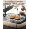 imageDual Boiler Espresso Machine with Grinder 20 Bar Espresso MachinesUse Milk Frother and Brew Coffee Machine Simultaneously Removable Water Tank Coffee Maker Cappuccino Latte 95oz Water TankDeep Black