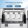 imageIce Makers Countertop 18LbsDay 6Pcs Bullet Ices in 8 Mins Bullet Ice Maker with Pullout Ice Basket SelfCleaning Low Noise Countertop Ice Maker for Home Kitchen CampingPearl WhiteBlack