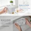 imageIce Makers Countertop 18LbsDay 6Pcs Bullet Ices in 8 Mins Bullet Ice Maker with Pullout Ice Basket SelfCleaning Low Noise Countertop Ice Maker for Home Kitchen CampingPearl WhiteWhite