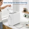 imageIce Makers Countertop 18LbsDay 6Pcs Bullet Ices in 8 Mins Bullet Ice Maker with Pullout Ice Basket SelfCleaning Low Noise Countertop Ice Maker for Home Kitchen CampingPearl WhiteWhite