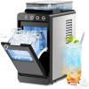 imageCountertop Bullet Ice Maker  26Lbs24H 8 Cubes in 6 Mins 2 Sizes amp AutoClean Interior Lighting 08L Portable Ice Machine for Home Office PartyBlackWater Tank