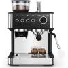 imageDual Boiler Espresso Machine with Grinder 20 Bar Espresso MachinesUse Milk Frother and Brew Coffee Machine Simultaneously Removable Water Tank Coffee Maker Cappuccino Latte 95oz Water TankCharcoal