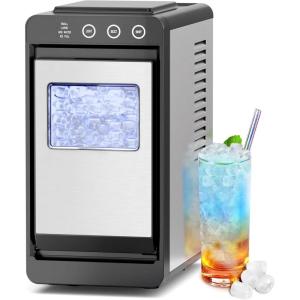 imageElectactic Countertop Bullet Ice Maker  26Lbs24H 8 Cubes in 6 Mins 2 Sizes amp AutoClean Interior Lighting 08L Portable Ice Machine for Home Office Party