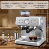 image20 Bar Espresso Machine with Grinder amp Milk Frother Steam Wand 58mm Expresso Coffee machines Stainless Steel Coffee Maker for Cappuccino and Latte Perfect for Home and Caf UseSilver
