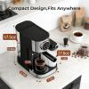 image20 Bar Professional Compact Espresso Cappuccino Machine with Touch Screen amp Auto Milk Frother Stainless Steel Coffee Maker for Cappuccino LatteBlack  Silver