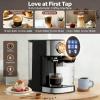 image20 Bar Professional Compact Espresso Cappuccino Machine with Touch Screen amp Auto Milk Frother Stainless Steel Coffee Maker for Cappuccino LatteBlack  Silver