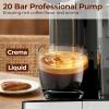 image20 Bar Professional Compact Espresso Cappuccino Machine with Touch Screen amp Auto Milk Frother Stainless Steel Coffee Maker for Cappuccino LatteBlack  Silver