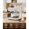 image2026 Upgrade Espresso Machine with Grinder 15 Bar Expresso Coffee Machines Professional Coffee Maker for LatteampCappuccino with Milk Frother Expresso Machines for Home Descaling Kit Included