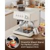 image2026 Upgrade Espresso Machine with Grinder 15 Bar Expresso Coffee Machines Professional Coffee Maker for LatteampCappuccino with Milk Frother Expresso Machines for Home Descaling Kit Included