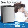 imageCompact Refrigerator 256 Cuft Mini Fridge with Freezer Single Door Refrigerator with Adjustable Temperature Settings Low noise for Bedroom Office Dorm WHITESilver