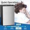 imageCompact Refrigerator 44 cuft mini fridge with Water Dispenser Single Door Refrigerator with Adjustable Temperature Settings Low noise for Bedroom Office Dorm BlackSilver