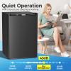 imageCompact Refrigerator 44 cuft mini fridge with Water Dispenser Single Door Refrigerator with Adjustable Temperature Settings Low noise for Bedroom Office Dorm BlackBlack
