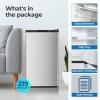 imageCompact Refrigerator 44 cuft mini fridge with Water Dispenser Single Door Refrigerator with Adjustable Temperature Settings Low noise for Bedroom Office Dorm BlackSilver