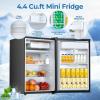 imageCompact Refrigerator 44 cuft mini fridge with Water Dispenser Single Door Refrigerator with Adjustable Temperature Settings Low noise for Bedroom Office Dorm BlackBlack with water dispenser