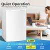 imageCompact Refrigerator 44 cuft mini fridge with Water Dispenser Single Door Refrigerator with Adjustable Temperature Settings Low noise for Bedroom Office Dorm BlackWhite