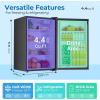 imageCompact Refrigerator 44 cuft mini fridge with Water Dispenser Single Door Refrigerator with Adjustable Temperature Settings Low noise for Bedroom Office Dorm BlackBlack