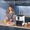 imageCountertop Nugget Ice Maker 44lbs24H Nugget Ice Machine Countertop Chewable Pellet Ice Maker Machine with Ice Dispenser 24L Water Reservoir SelfCleaning Ideal for KitchenBarOffice DBlackDSilver