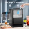 imageCountertop Nugget Ice Maker 44lbs24H Nugget Ice Machine Countertop Chewable Pellet Ice Maker Machine with Ice Dispenser 24L Water Reservoir SelfCleaning Ideal for KitchenBarOffice DBlackDSilver