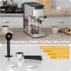 imageEspresso Machine with Milk Frother Compact Coffee Maker for Home Cappuccino amp Latte 15 Bar Pump Dual Stainless Steel Filters LED Touch Screen Removable Water Tank amp Drip TraySilver