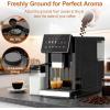 imageFully Automatic Espresso Machine with Auto Milk Frother amp Builtin Grinder Smart Alarm Coffee Machine with Intuitive Touchscreen amp AutoClean Function Ideal for Latte Cappuccino Americano