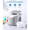 imageIce Maker Countertop 265Lbs24H 8 Bullet ICES in 6 Mins  Self Cleaning Portable Ice Maker for Home Use Office amp Party with Ice Basket and Scoop