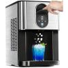 imageCountertop Nugget Ice Maker 44lbs24H Nugget Ice Machine Countertop Chewable Pellet Ice Maker Machine with Ice Dispenser 24L Water Reservoir SelfCleaning Ideal for KitchenBarOffice DBlackDSilver