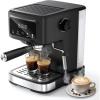 imageEspresso Machine with Milk Frother Compact Coffee Maker for Home Cappuccino amp Latte 15 Bar Pump Dual Stainless Steel Filters LED Touch Screen Removable Water Tank amp Drip TrayBlack