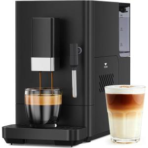 imageFully Automatic Espresso Machine 20 Bar Coffee Maker with Grinder and Milk Frother Adjustable Grinding Coffee Machine for Cappuccino amp Latte Touch Control amp Auto SelfCleaning