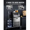 imageCommercial Ice Maker Machine100lbs24H Stainless Steel Ice Machine33lbs Storage Auto SelfCleaning Freestanding Ice Maker Ice Machine Freestanding for BarCafeRestauranSilverSilver