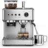 image2026 Upgrade 15 Bar Espresso Machine with Builtin AntiClog Coffee Grinder Expresso Coffee Machines with Milk Steam WandFrotherTamping ToolsEspresso Maker with Grinder for LattesAlmondSilver